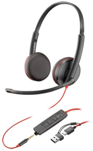 Poly Blackwire 3225 USB-C/A/3,5 mm jack headset